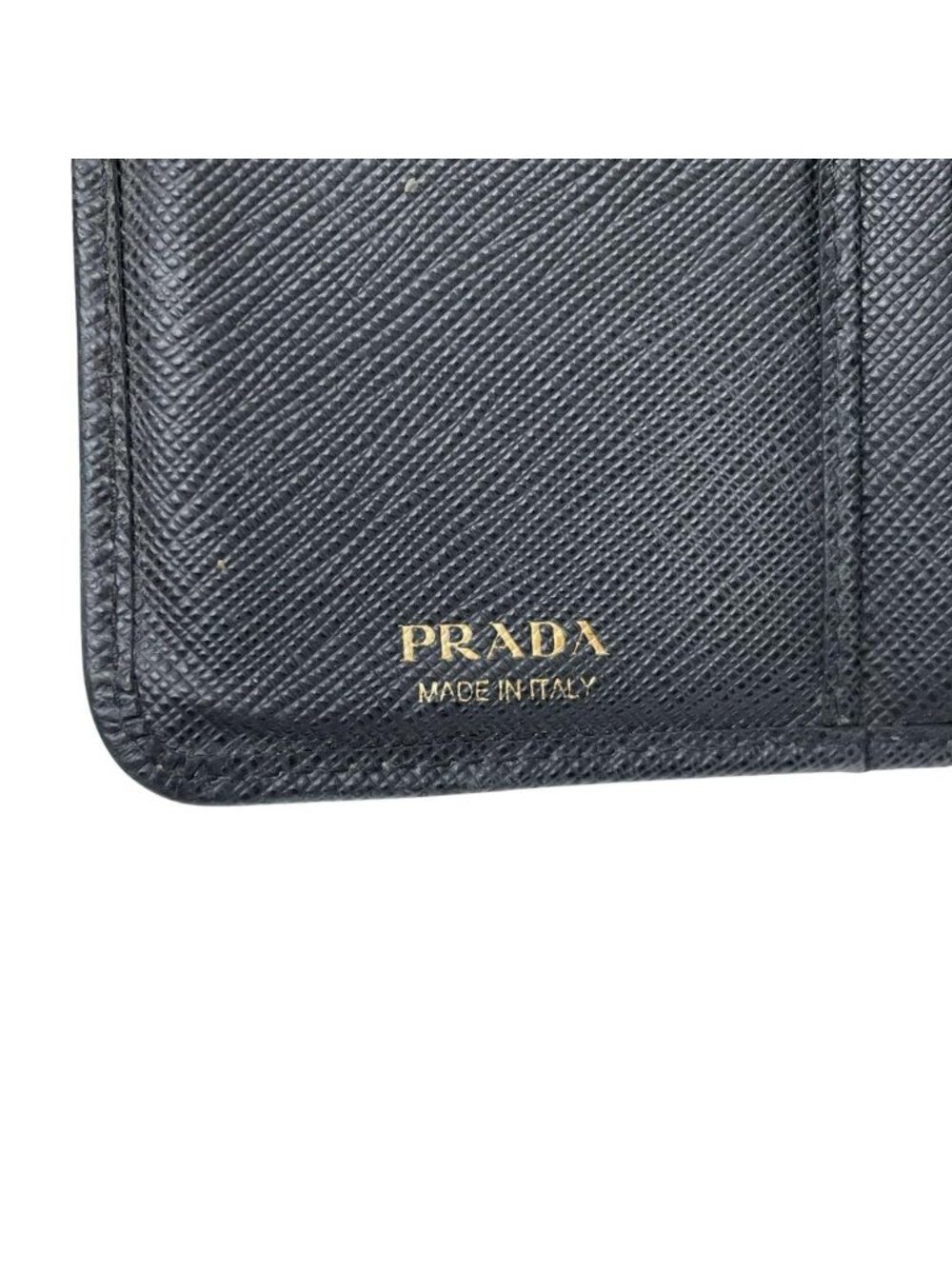 Prada Saffiano Leather Bifold Wallet Black Compact - Picture 8 of 10